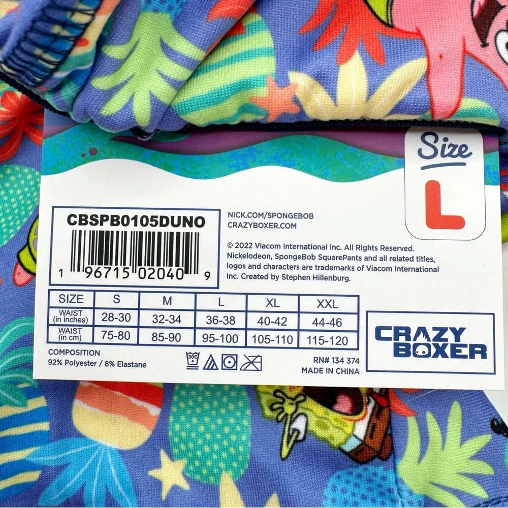 SpongeBob Crazy Boxer Briefs Mens Large Underwear Pineapple Nickelodeon Gift Y2K